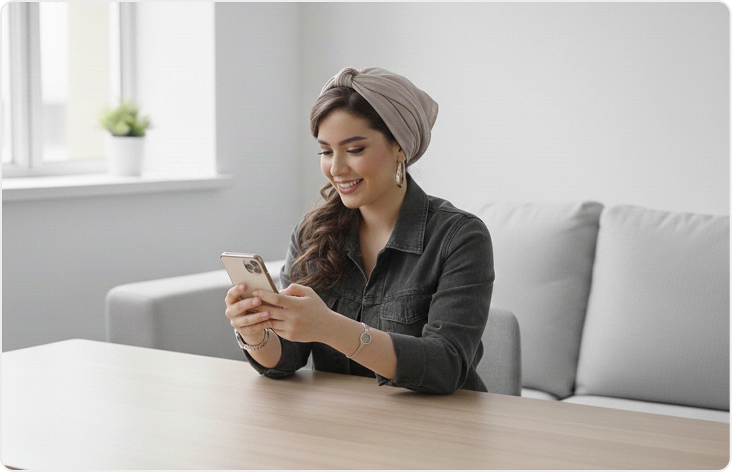 مشتری که با موبایل از سرویس اقساط فوری سیباکس بدون مراحل اضافی استفاده می‌کند